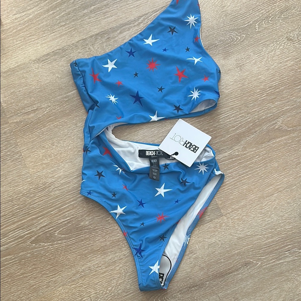 Beach Riot Blue and Red One Piece Swimsuit